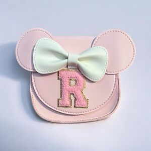 Mouse Ears & Bow “R” Kids Pink Side Purse